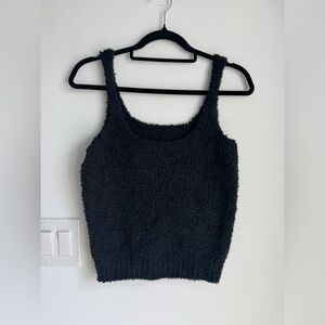 New Skims cozy knit boucle tank tops in Black Size L/XL